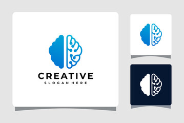 Brain Technology Logo Template Design Inspiration