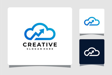 Cloud And Up Arrow Logo Template Design Inspiration