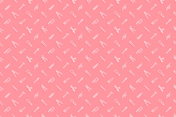 Seamless pattern on the theme of tools and repairs.