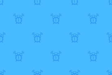 Fototapeta premium Seamless pattern from alarm clocks. Background on the theme of clocks, alarm clocks.