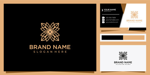 Luxury logo design concept, Flower lotus logo, Beauty or spa logo template