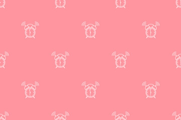 Seamless pattern from alarm clocks. Background on the theme of clocks, alarm clocks.