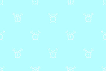 Seamless pattern from alarm clocks. Background on the theme of clocks, alarm clocks.