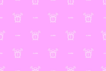 Seamless pattern from alarm clocks. Background on the theme of clocks, alarm clocks.