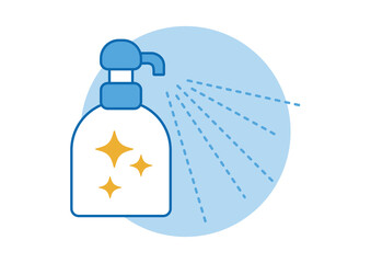 アルコール除菌のイラスト