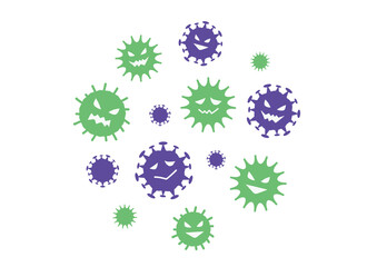 ウィルス菌のイメージイラスト