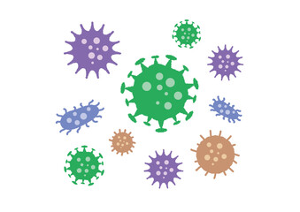 ウィルス菌のイメージイラスト