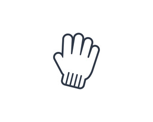 Gloves vector flat emoticon. Isolated Gloves illustration. Gloves icon