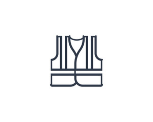 Safety Vest vector flat emoticon. Isolated Safety Vest illustration. Safety Vest icon