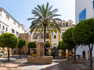 Fototapeta na wymiar details of the buildings of the historic center of the city of Marbella in the province of Malaga