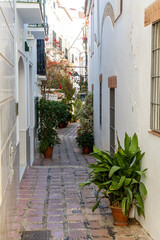 Fototapeta na wymiar details of the buildings of the historic center of the city of Marbella in the province of Malaga