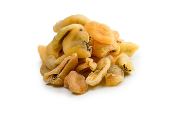 Dried passion fruit isolated on a white background.