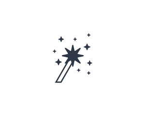Magic Wand Vector Isolated Emoticon. Magic Wand Icon