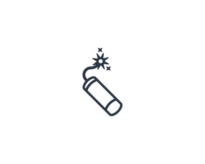 Firecracker vector flat emoticon. Isolated Dynamite illustration. Firecracker icon