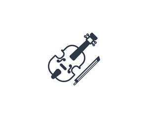 Violin vector flat emoticon. Isolated Violin illustration. Violin icon