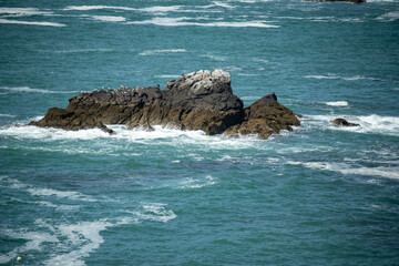 waves and rocks
