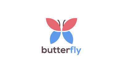 Fototapeta premium Butterfly logo design vector templet, 