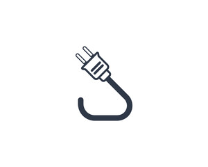 Electric Plug Vector Isolated Emoticon. Electric Plug Icon
