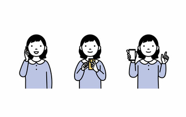 スマートフォンを操作する女の子