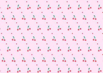 さくらんぼシームレスパターン2