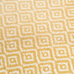 Yellow upholstery pattern detail. 1960s fabric design. 