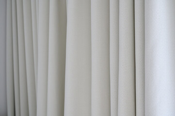 wave texture white curtain. abstract background