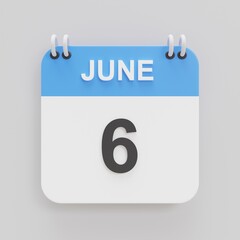 3d rendering of calendar icon