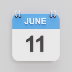 3d rendering of calendar icon