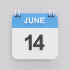 3d rendering of calendar icon