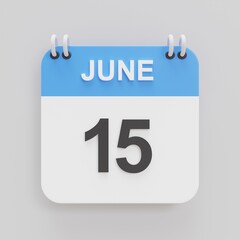 3d rendering of calendar icon