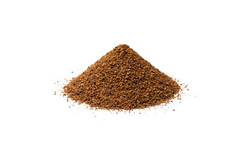 Instant coffee isolated on white background.