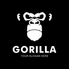 gorilla face vector logo © joko