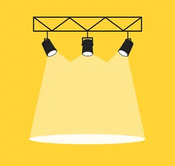 Ingelijste posters Banner spotlight background. Vector illustration © 4zevar