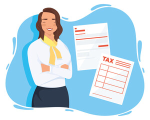 female accountant worker character
