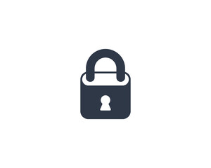 Locked Vector Isolated Emoticon. Closed Lock Emoji Icon