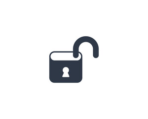Unlocked Vector Isolated Emoticon. Open Padlock Emoji Icon