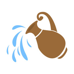 water jug icon on a white background, vector illustration