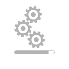 gear icon on a white background, vector illustration