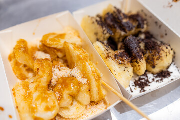 Taiwanese fired mochi snack in box