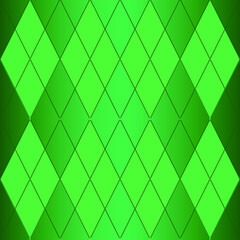 Fototapeta na wymiar Seamless pattern with dark lines and green rhombus, vector eps 10