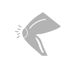 Fototapeta premium knee pain icon on a white background, vector illustration