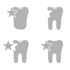 image of a healthy tooth on a white background, vector illustration