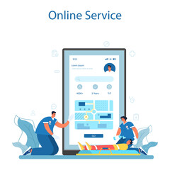 Ambulance online service or platform. Emergency doctor