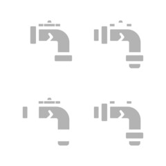 broken water tap icon on a white background, vector illustration