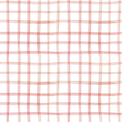 Colorful checkered pattern. Seamless watercolor abstract geometric pattern