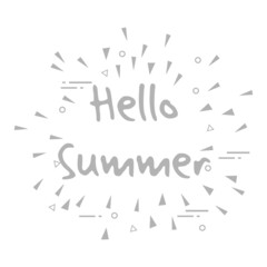 PICTURE OF HELLO SUMMER, SUMMER CONCEPT, VECTOR ILLUSTRATION