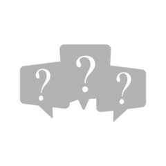 question marks icon, clouds concept with questions, vector illustration