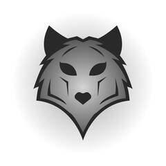 Obraz premium wolf icon on a white background, vector illustration