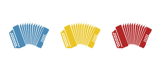 accordion icon on a white background, vector illustration - obrazy, fototapety, plakaty