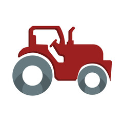 tractor icon on a white background, vector illustration